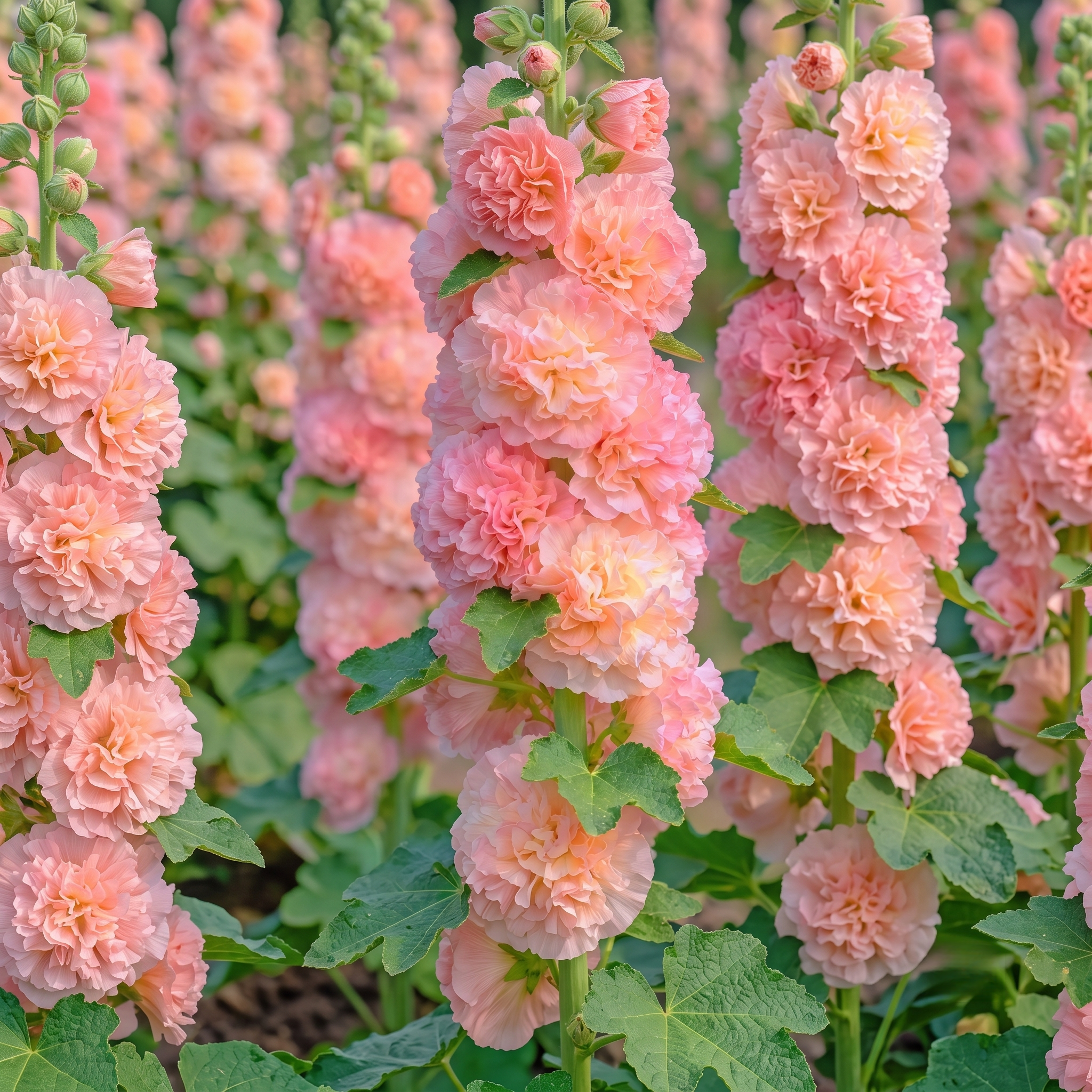 Peaches 'n' Dreams (OP) Hollyhock Seeds - 3000+ Seeds (~1.2 oz)