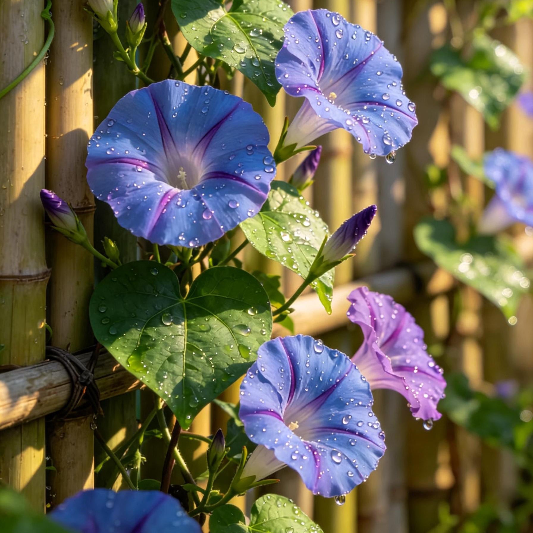 Vibrant Climbing Morning Glory Flower Seeds – 53 Seeds