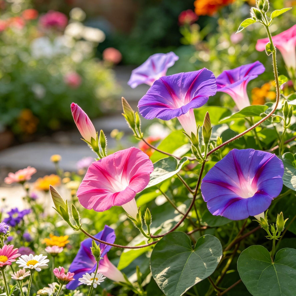 Vibrant Climbing Morning Glory Flower Seeds – 53 Seeds