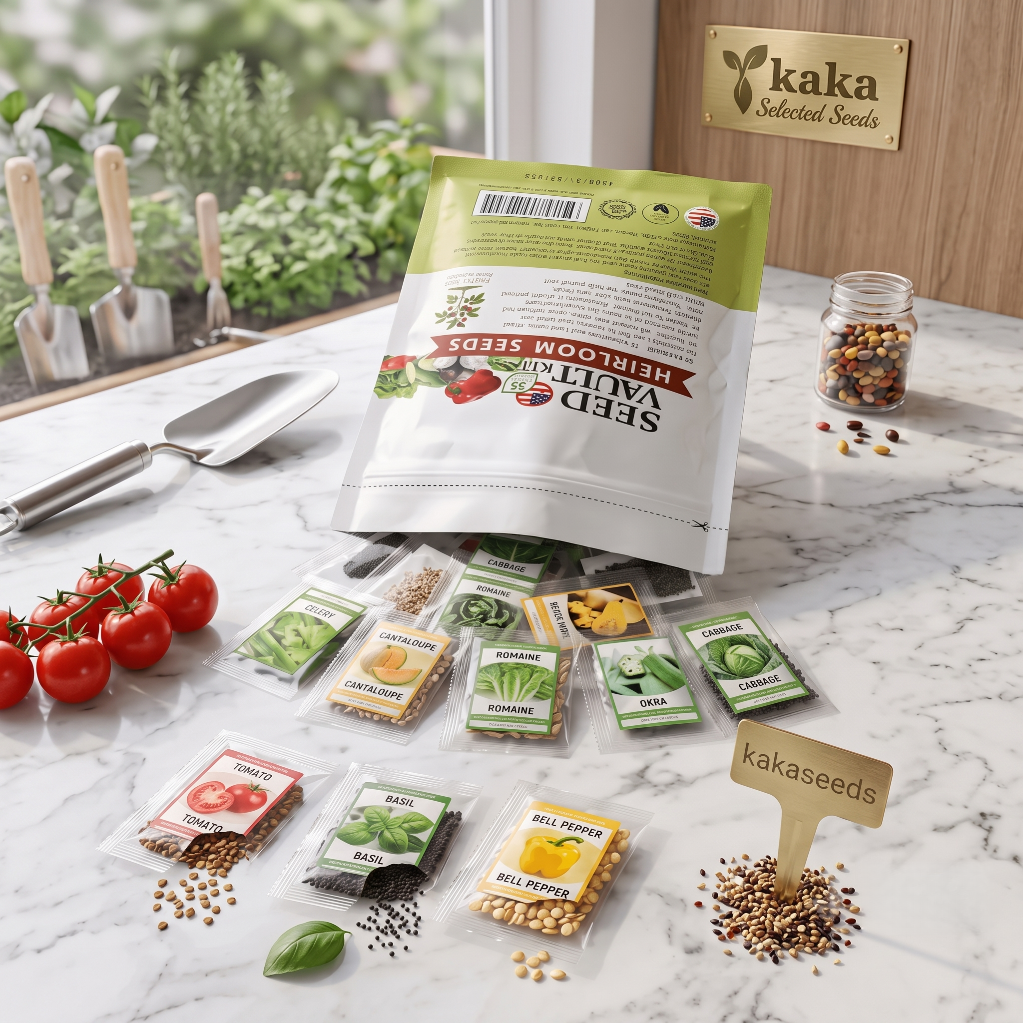 35 Premium Non-GMO Vegetable Seed Pack