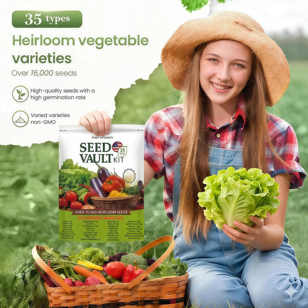35 Premium Non-GMO Vegetable Seed Pack