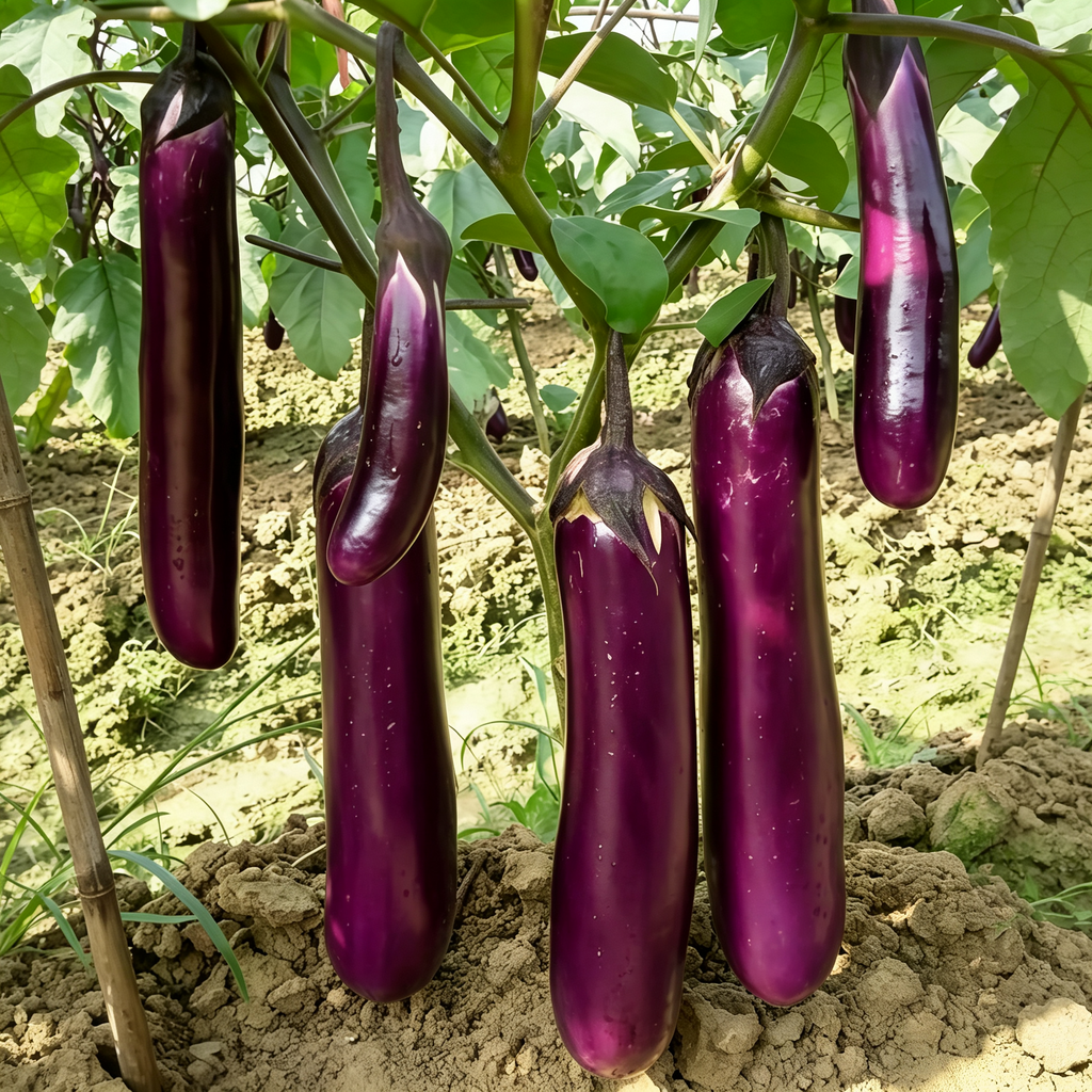 Turkish Delight Organic (F1) Eggplant Seeds - 62 Seeds