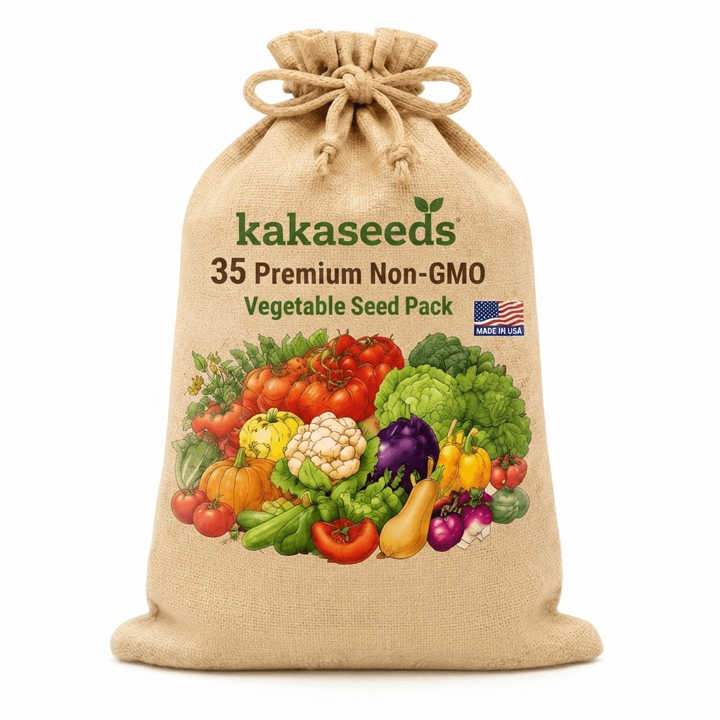 35 Individually Packed Heirloom Vegetable Seed Varieties — 16,000+ Non-GMO Seeds | FREE Gloves & Markers | Fall Planting