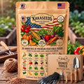 kakaseeds 35 Premium Non-GMO Vegetable Seed Pack | + FREE Gloves & Plant Markers
