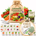 35 Individually Packed Heirloom Vegetable Seed Varieties — 16,000+ Non-GMO Seeds | FREE Gloves & Markers | Fall Planting