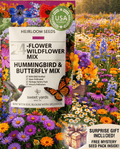 Butterfly and Hummingbird Flower Seed Mix - 24-Variety Blend