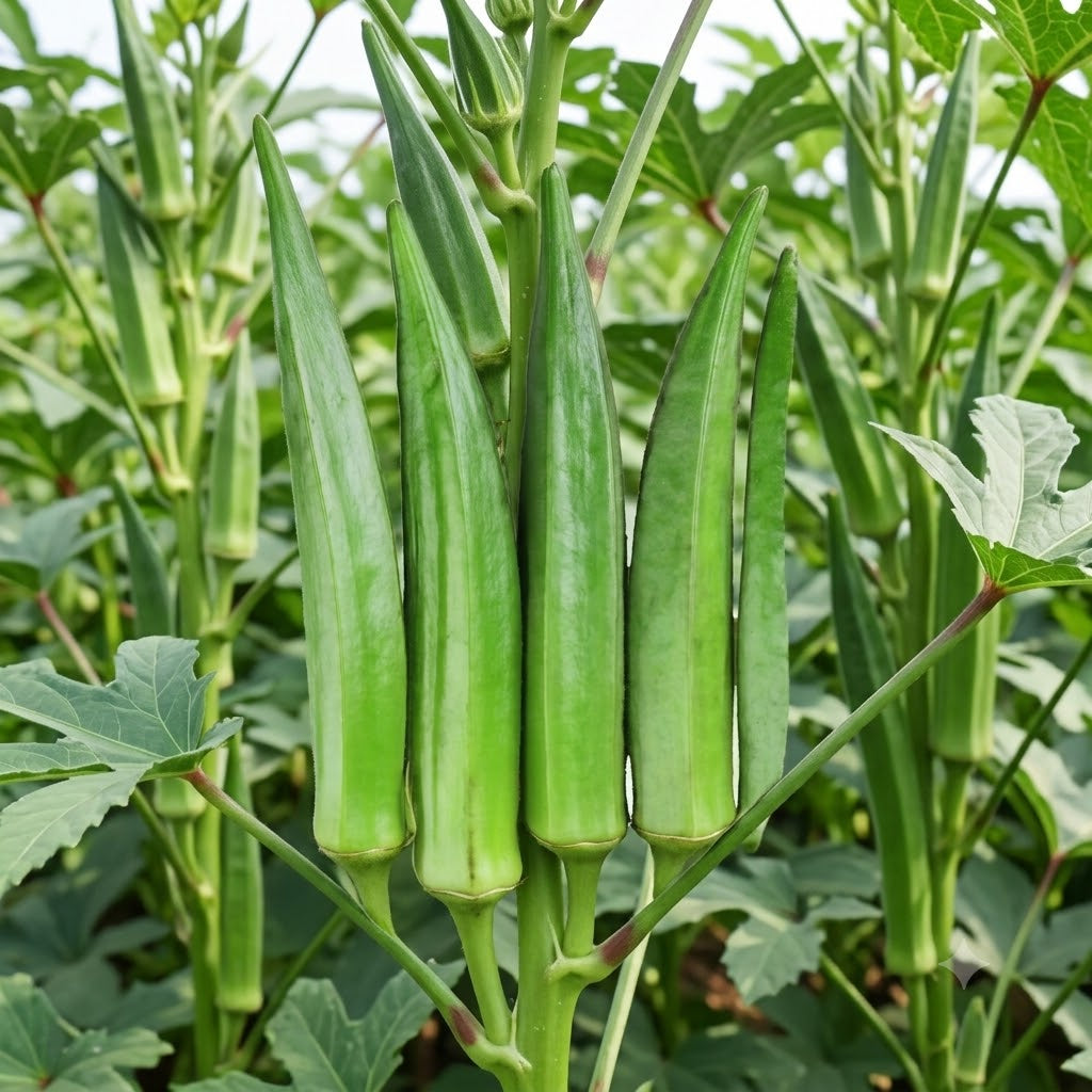 Clemson Spineless Organic Okra Seeds - 36 Seeds
