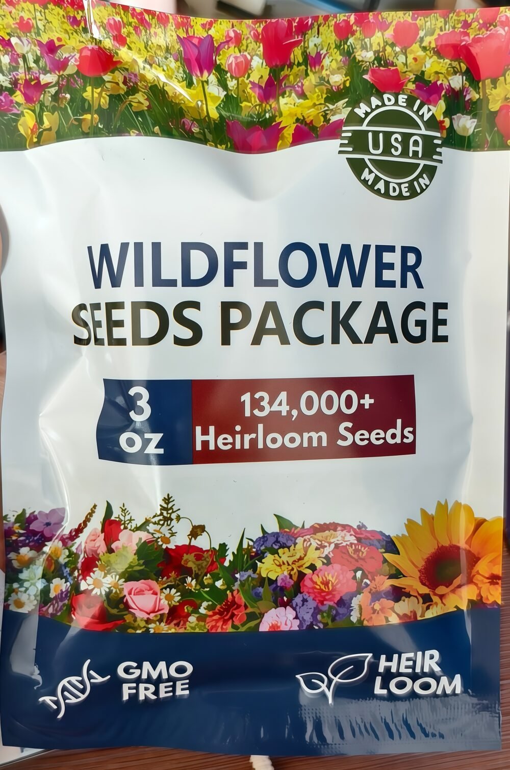 Premium Wildflower Mix Seeds: 134,000 Seeds Per Bag