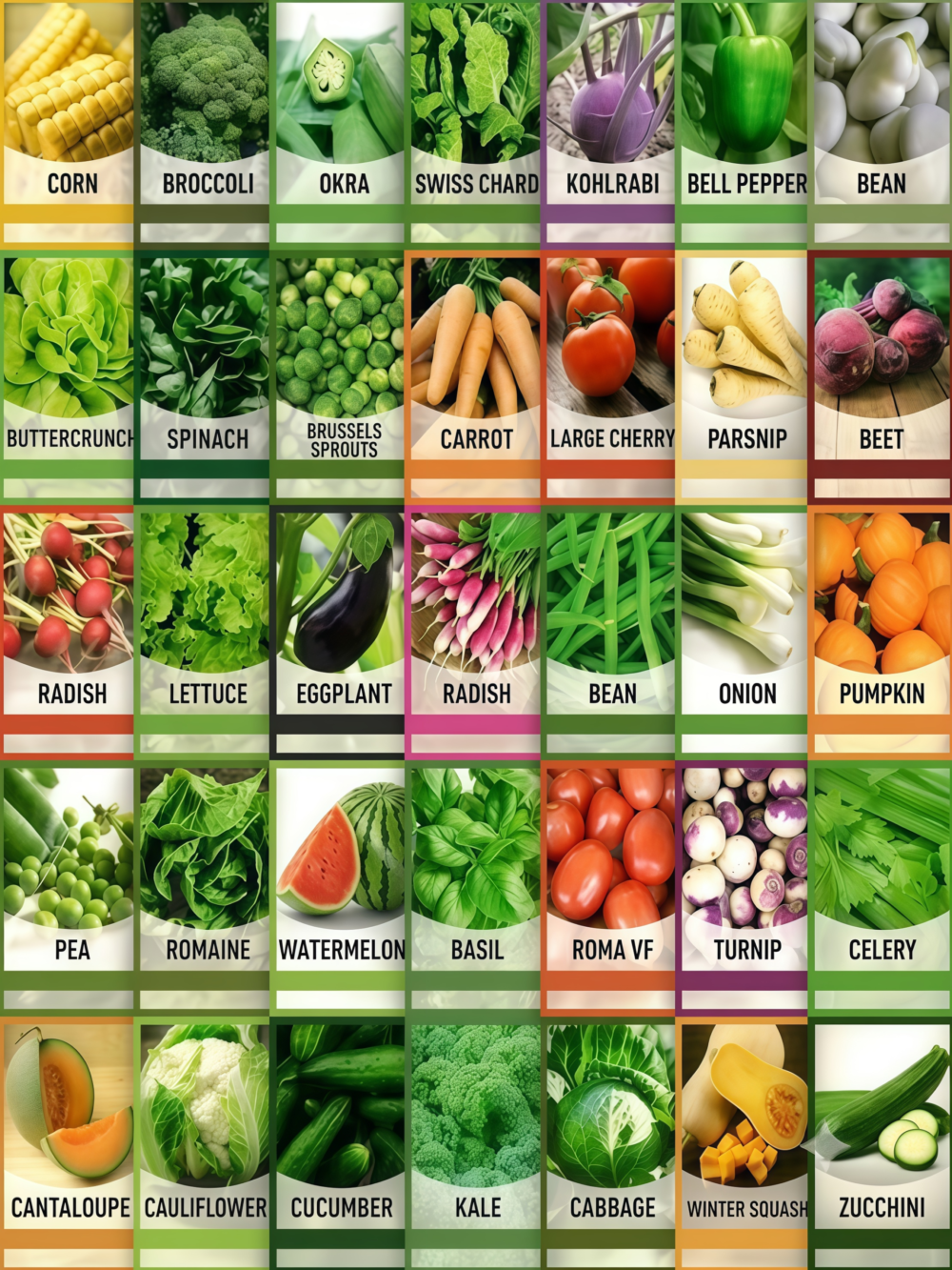 35 Premium Vegetable Seed Variety Pack