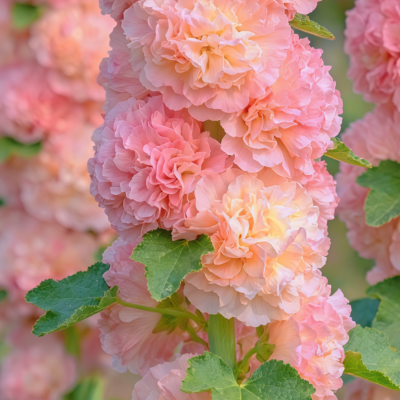 Peaches 'n' Dreams (OP) Hollyhock Seed